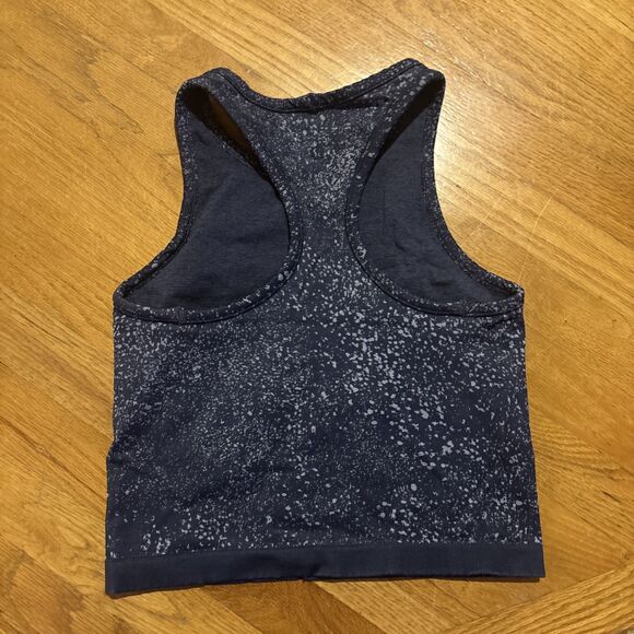 Lululemon Align Tank Top Cropped Womens size 8 Blue Rib Speckled Light Support - Picture 2 of 5